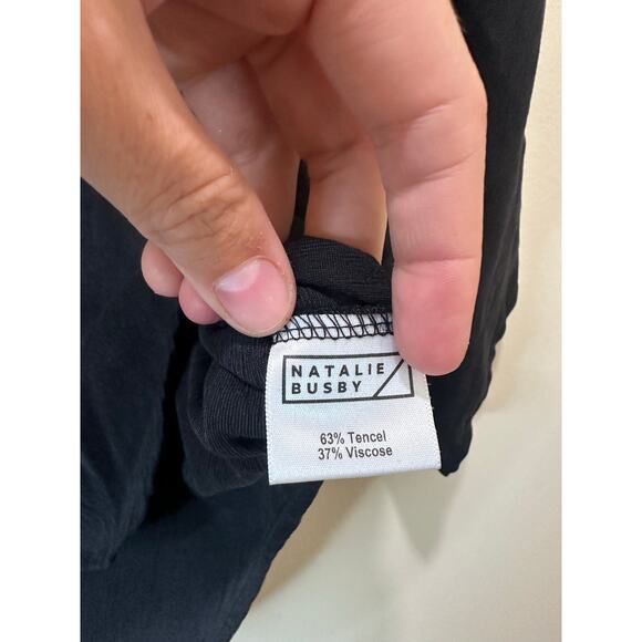 Natalie Busby Sz S Hang Loose Top Tencel Viscose Iron Black - Nice! - Picture 6 of 10